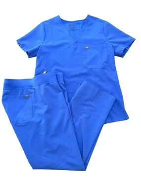 Figs Light Blue Scrub Set